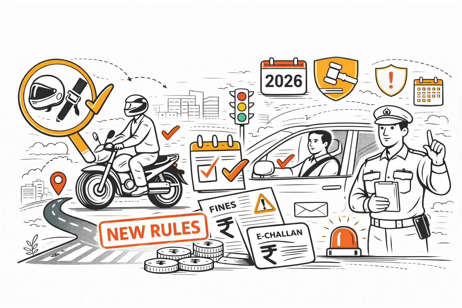 New Helmet & Seatbelt Law Changes in India (2026) Lawyered